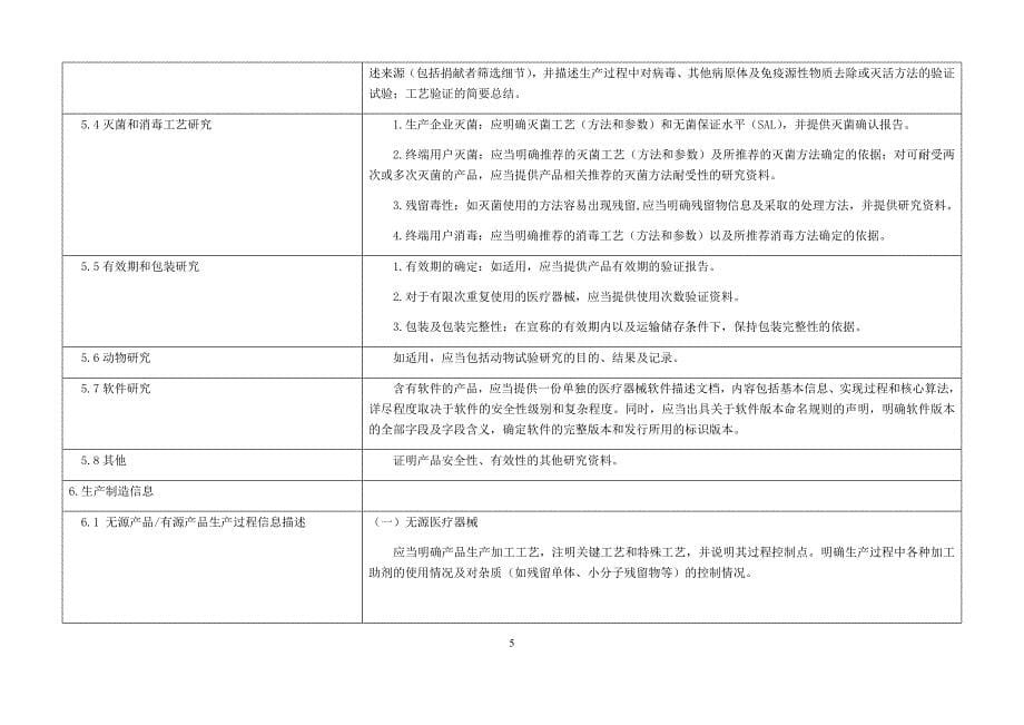 医疗器械注册申报资料要求及说明（第二版）_第5页