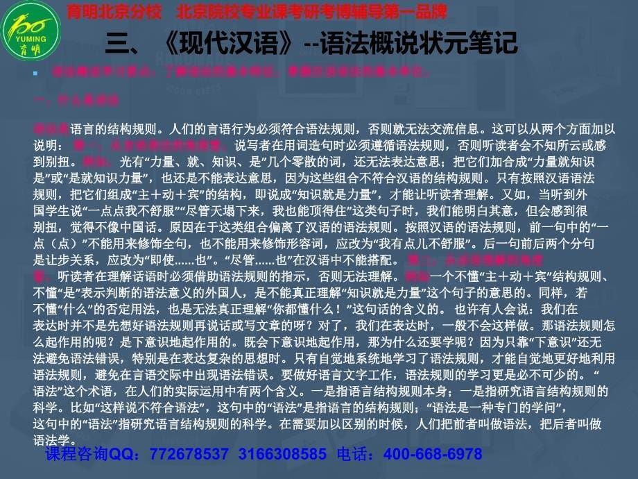 北京师范大学汉语国际教育硕士考研《现代汉语》状元笔记_第5页