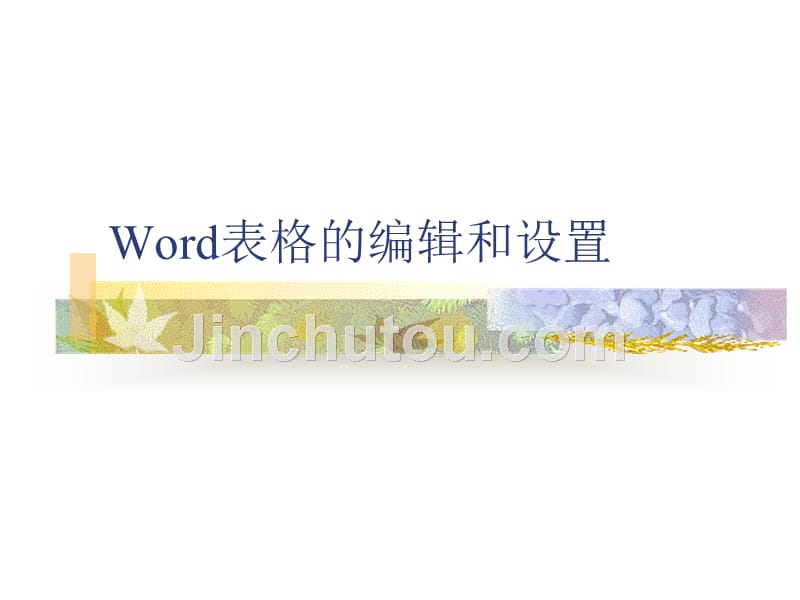 word表格的编辑和设置_第1页