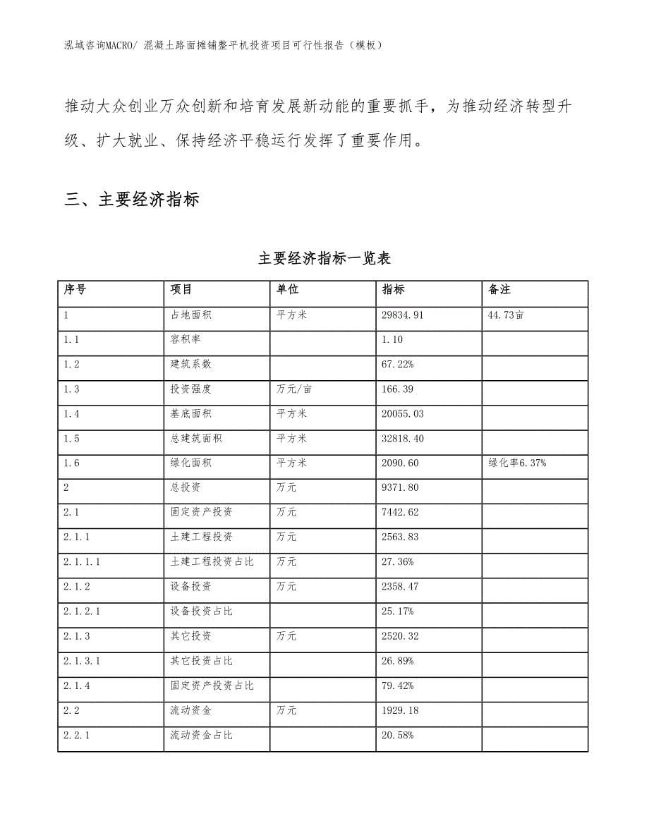 混凝土路面摊铺整平机投资项目可行性报告（模板）_第5页