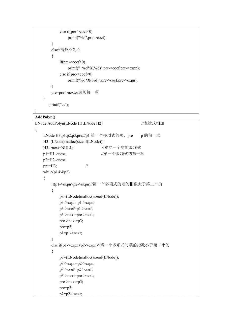 数据结构课程设计报告一元稀疏多项式计算器_第4页
