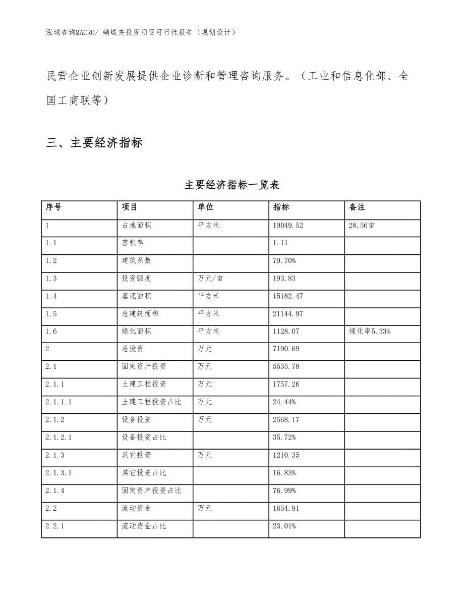 蝴蝶夹投资项目可行性报告（规划设计）_第5页