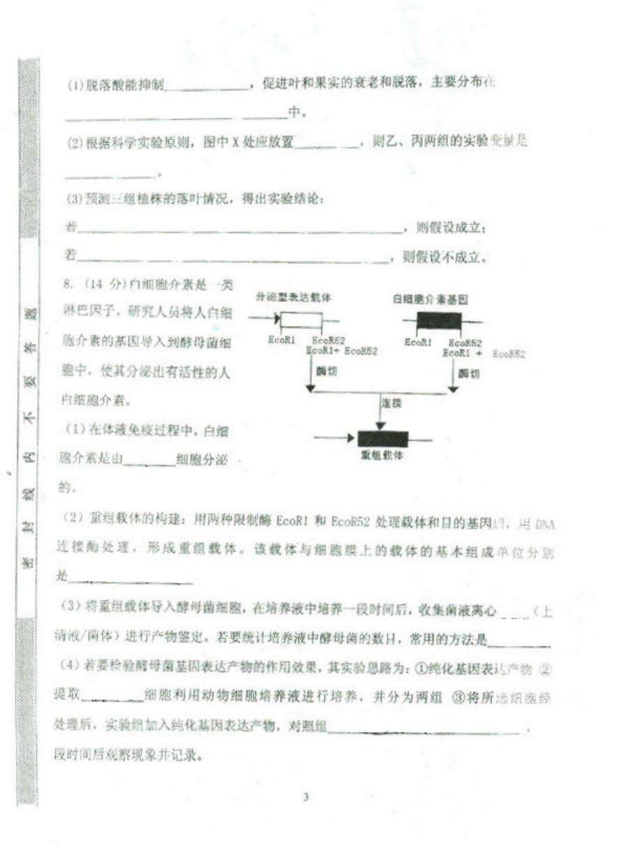 天津市耀华中学2013届高三生物套练4.pdf_第3页