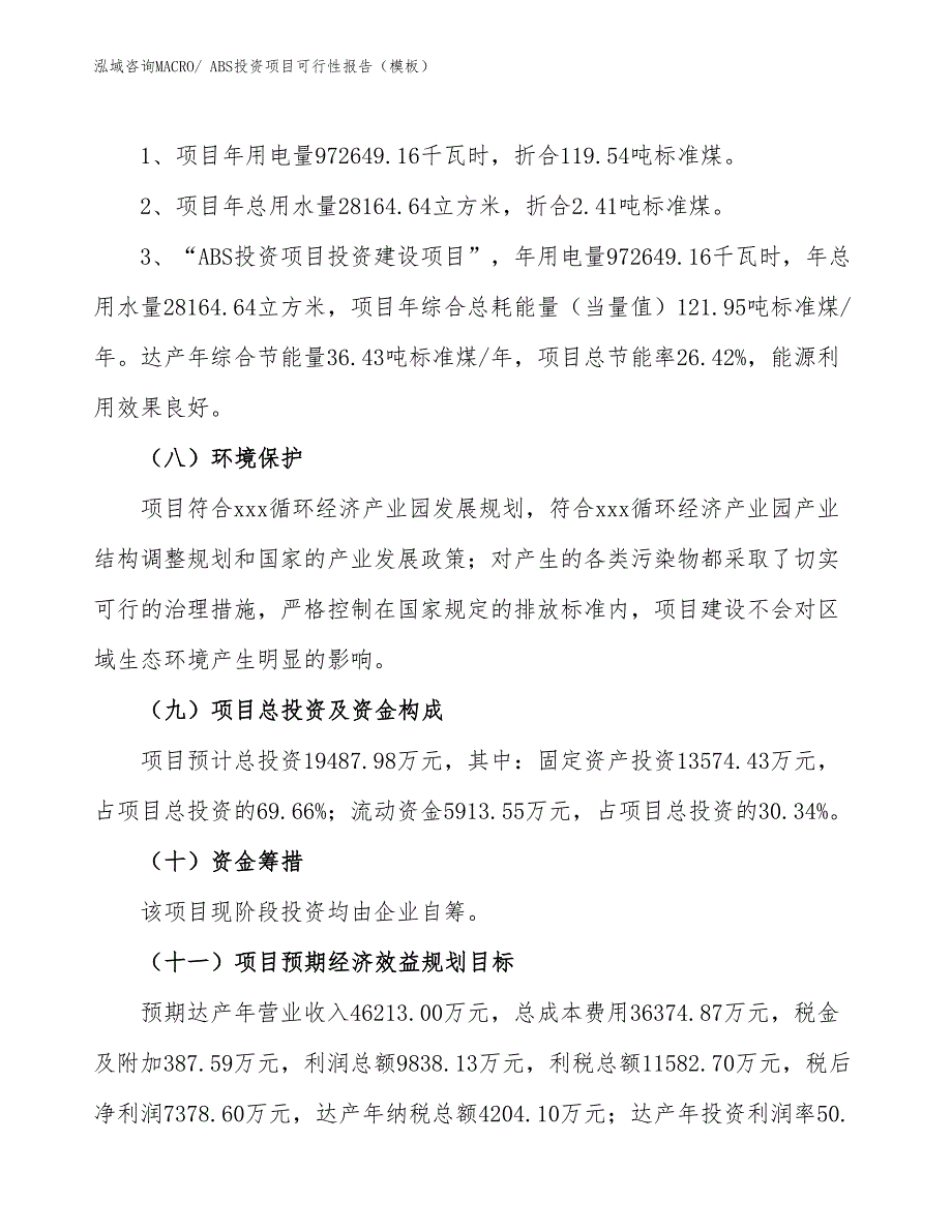 ABS投资项目可行性报告（模板）_第3页