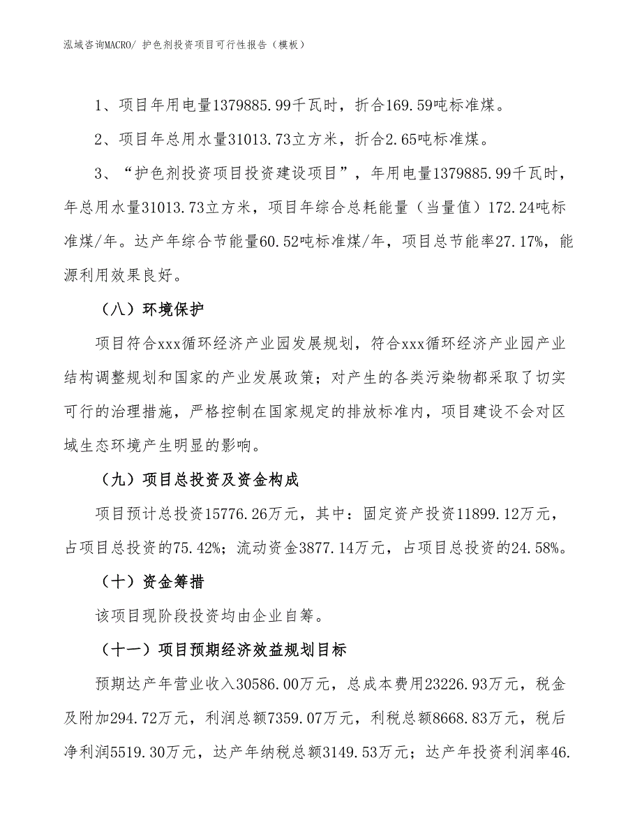 护色剂投资项目可行性报告（模板）_第3页