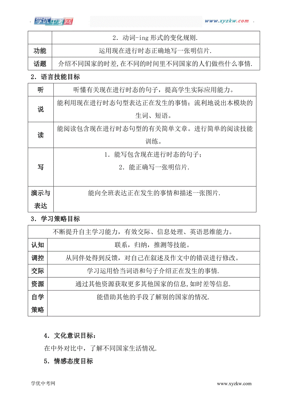 外研版英语七下 module 1：unit 2教案【方案一】_第2页