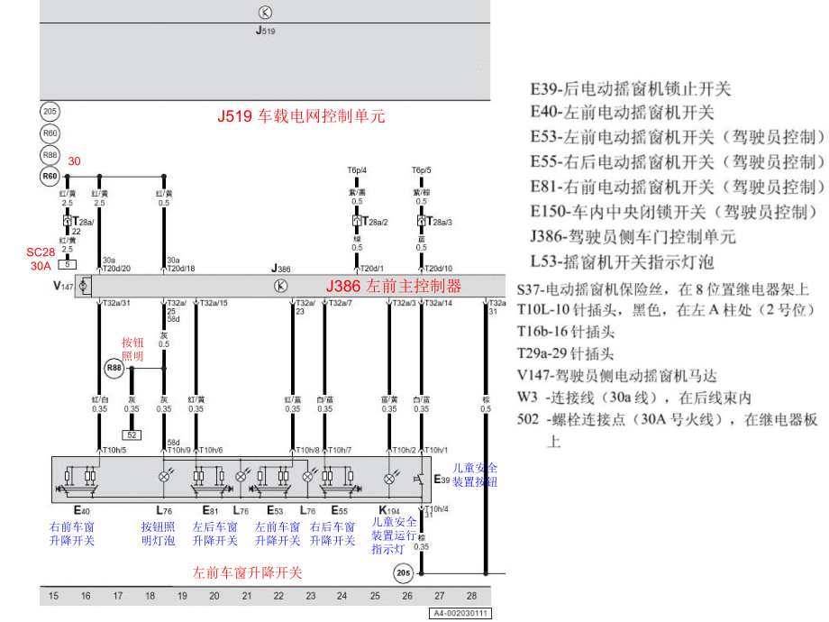 上海大众新帕萨特轿车-02-舒适系统电路_第4页