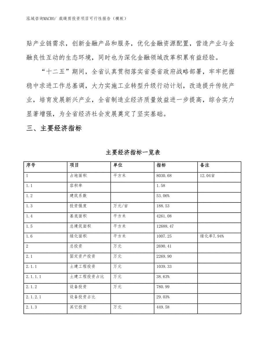 裁缝剪投资项目可行性报告（模板）_第5页