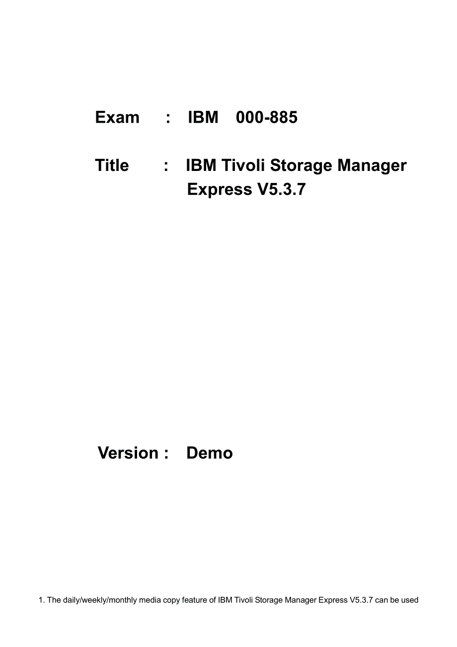 exam1pass free dumps 000-885 exam braindumps_第1页