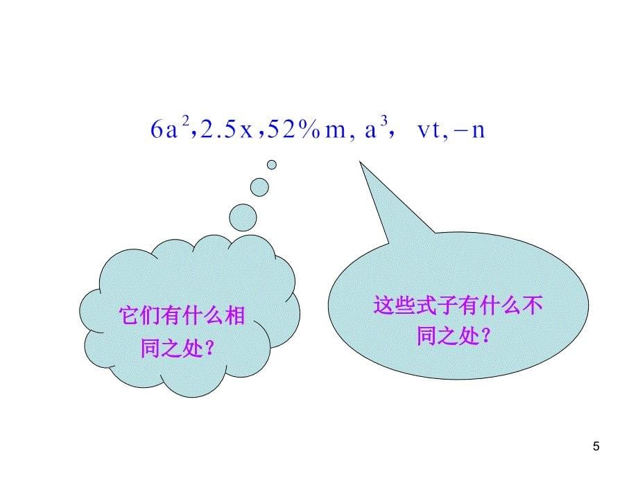 山东成武实验中学初中数学人教版7年级上册课件：2.1  整式  第1课时（16张ppt）_第5页