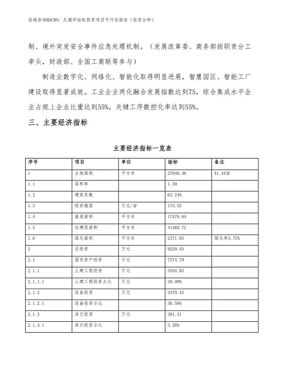 反循环钻机投资项目可行性报告（投资分析）_第5页