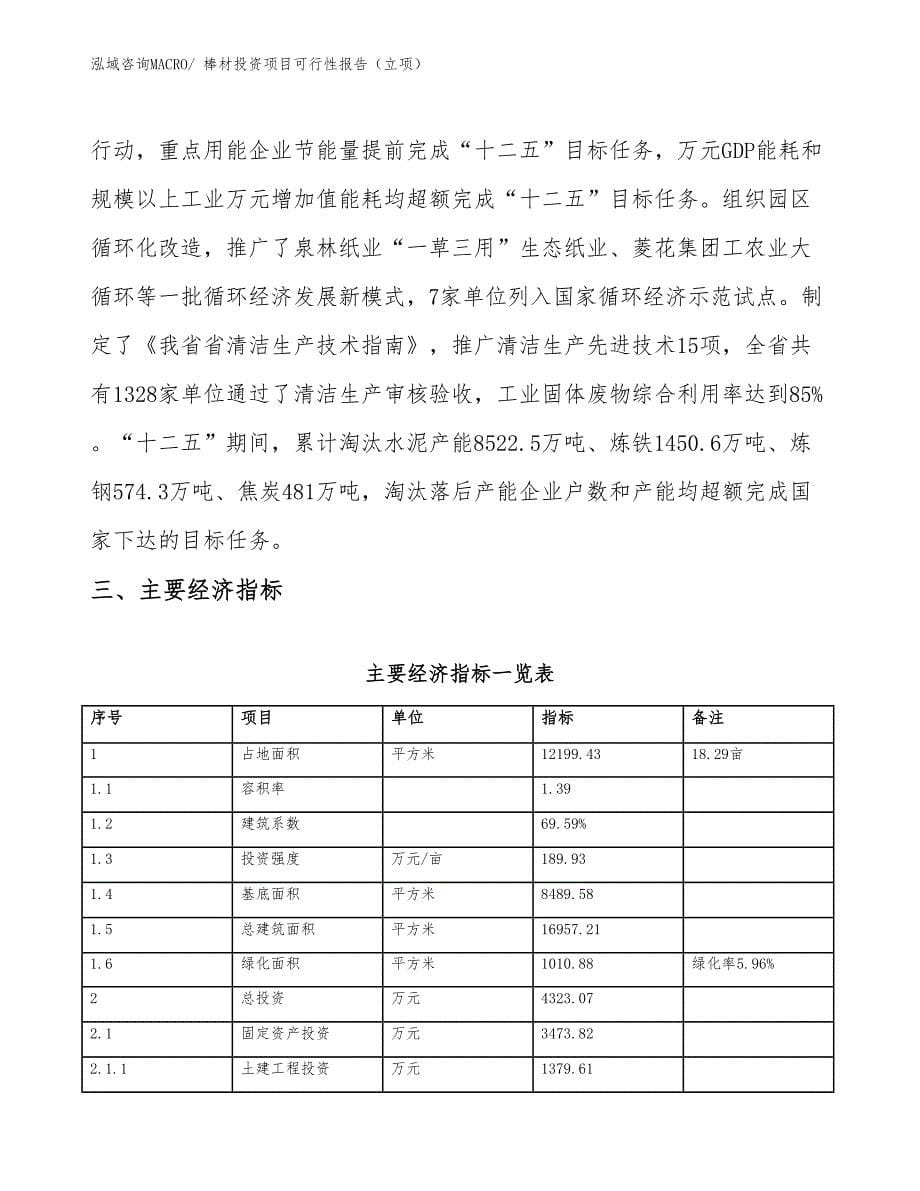 棒材投资项目可行性报告（立项）_第5页