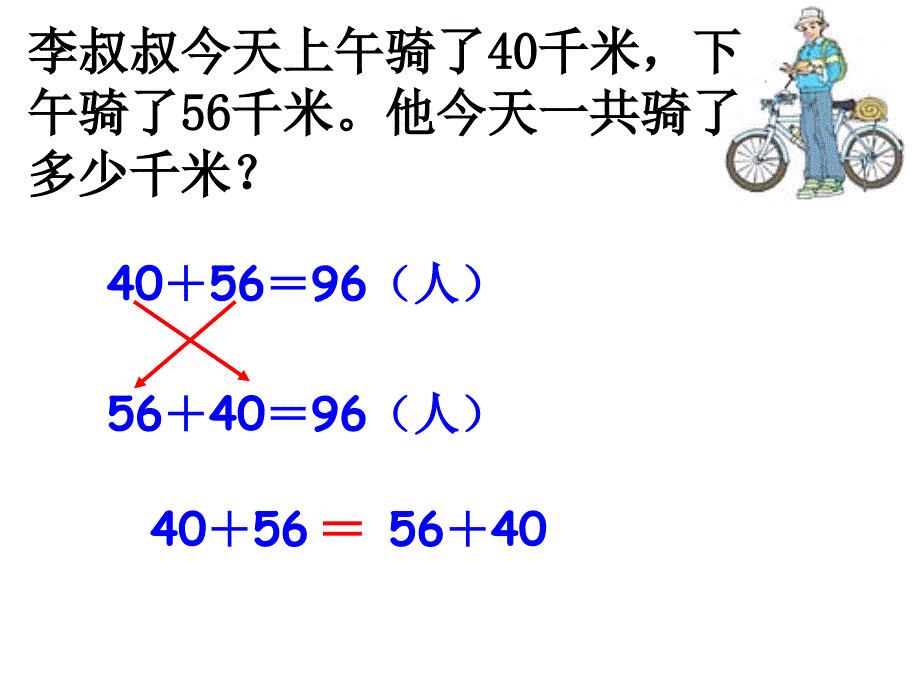 [数学]人教版小学四年级数学下册《加法运算定律》例1、例2课件_第4页