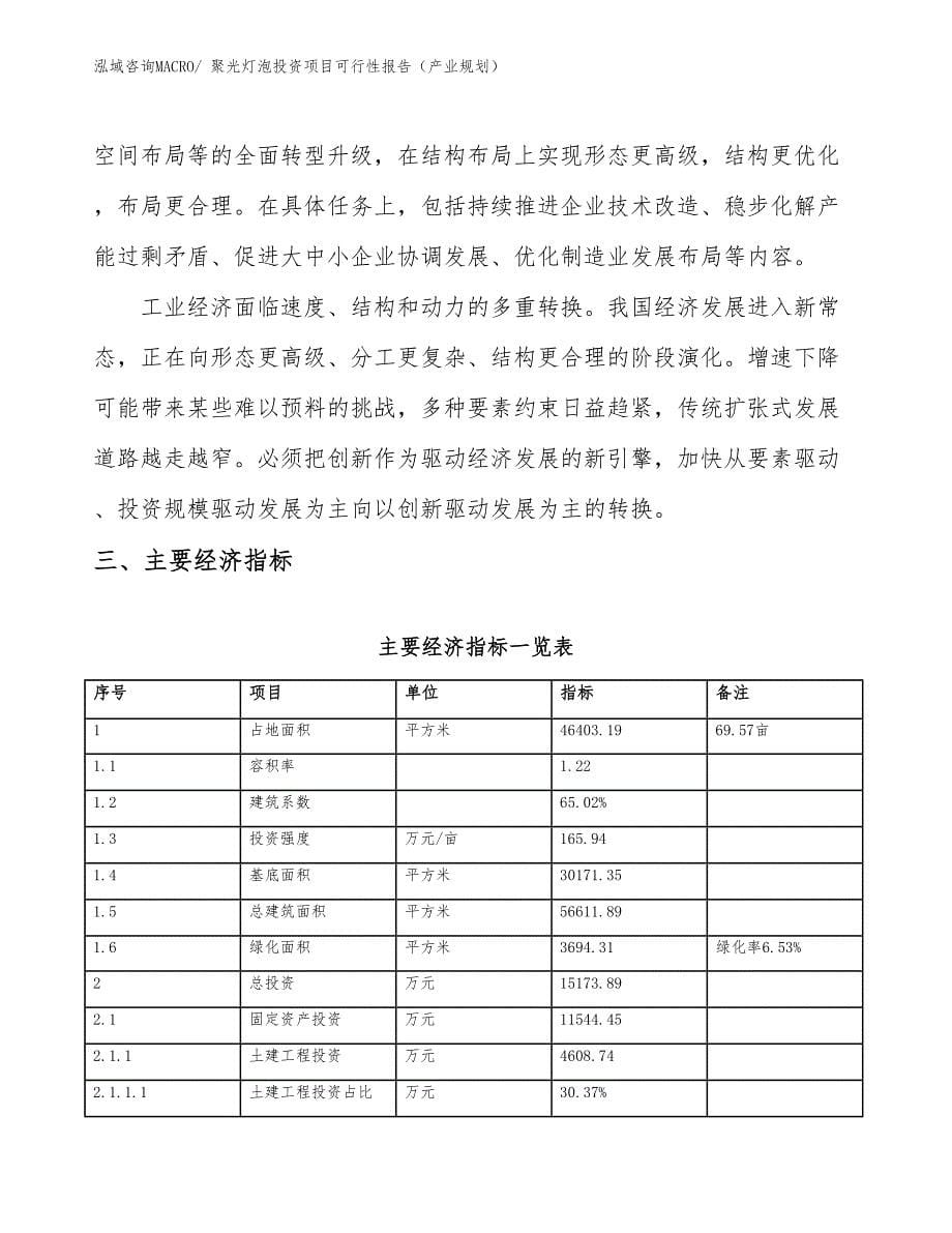 聚光灯泡投资项目可行性报告（产业规划）_第5页