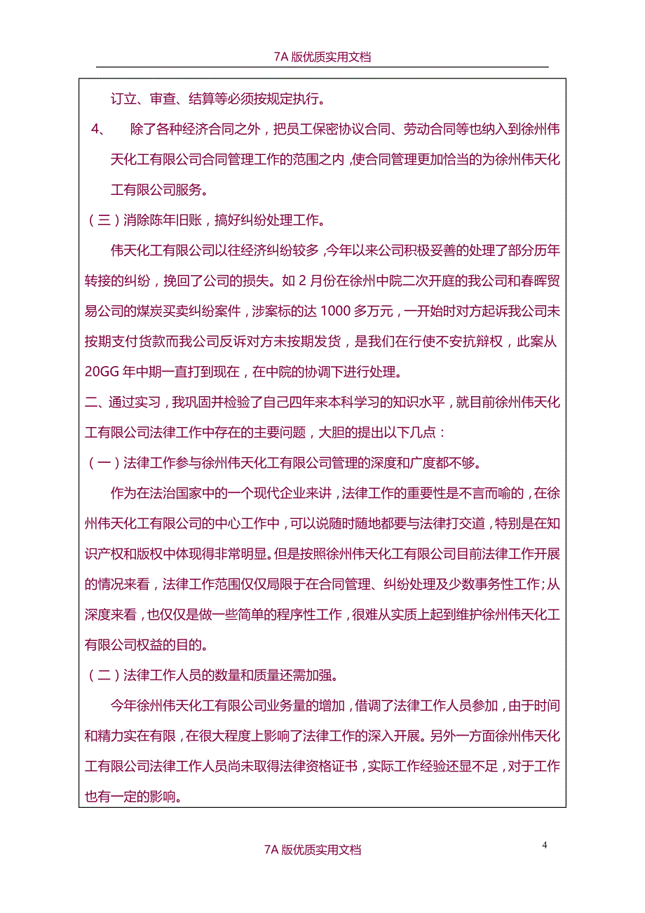 【7A文】企业法务实习报告_第4页