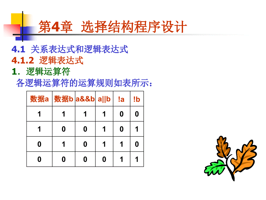 c语言程序设计》第4章选择结构程序设计_第4页