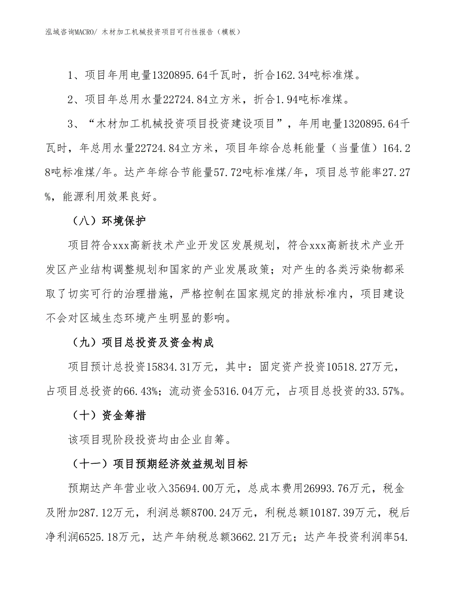 木材加工机械投资项目可行性报告（模板）_第3页