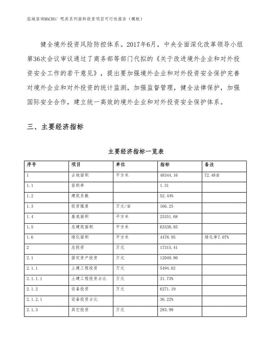 呢类系列面料投资项目可行性报告（模板）_第5页