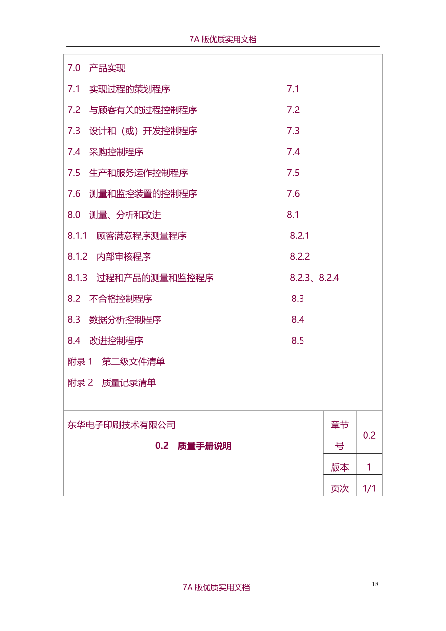 【6A文】医疗器械质量体系文件-完整套装_第4页