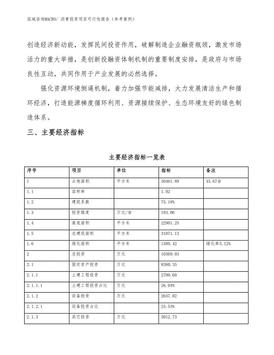 沥青投资项目可行性报告（参考案例）_第5页