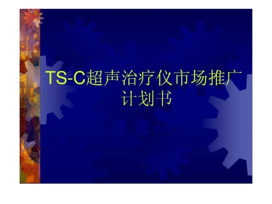 ts-c超声治疗仪市场推广计划书_第1页