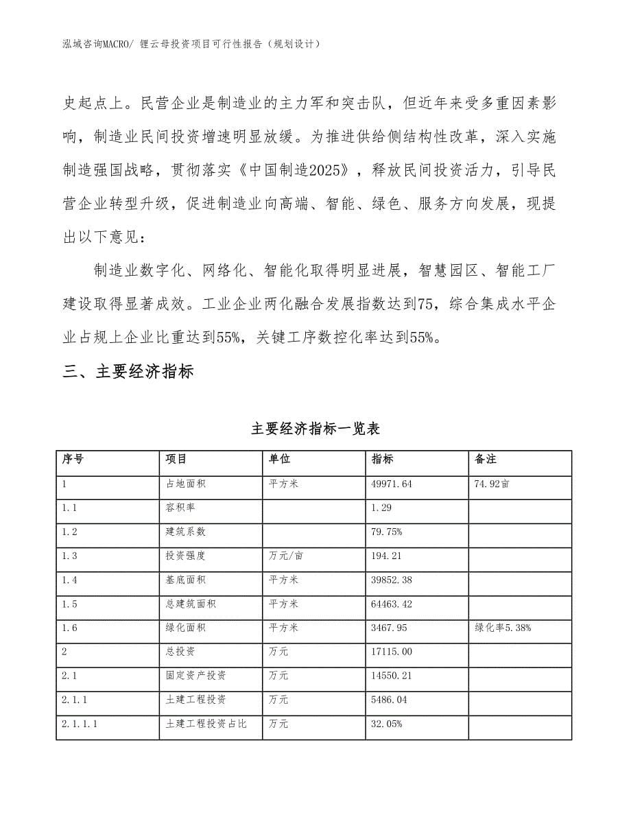 锂云母投资项目可行性报告（规划设计）_第5页