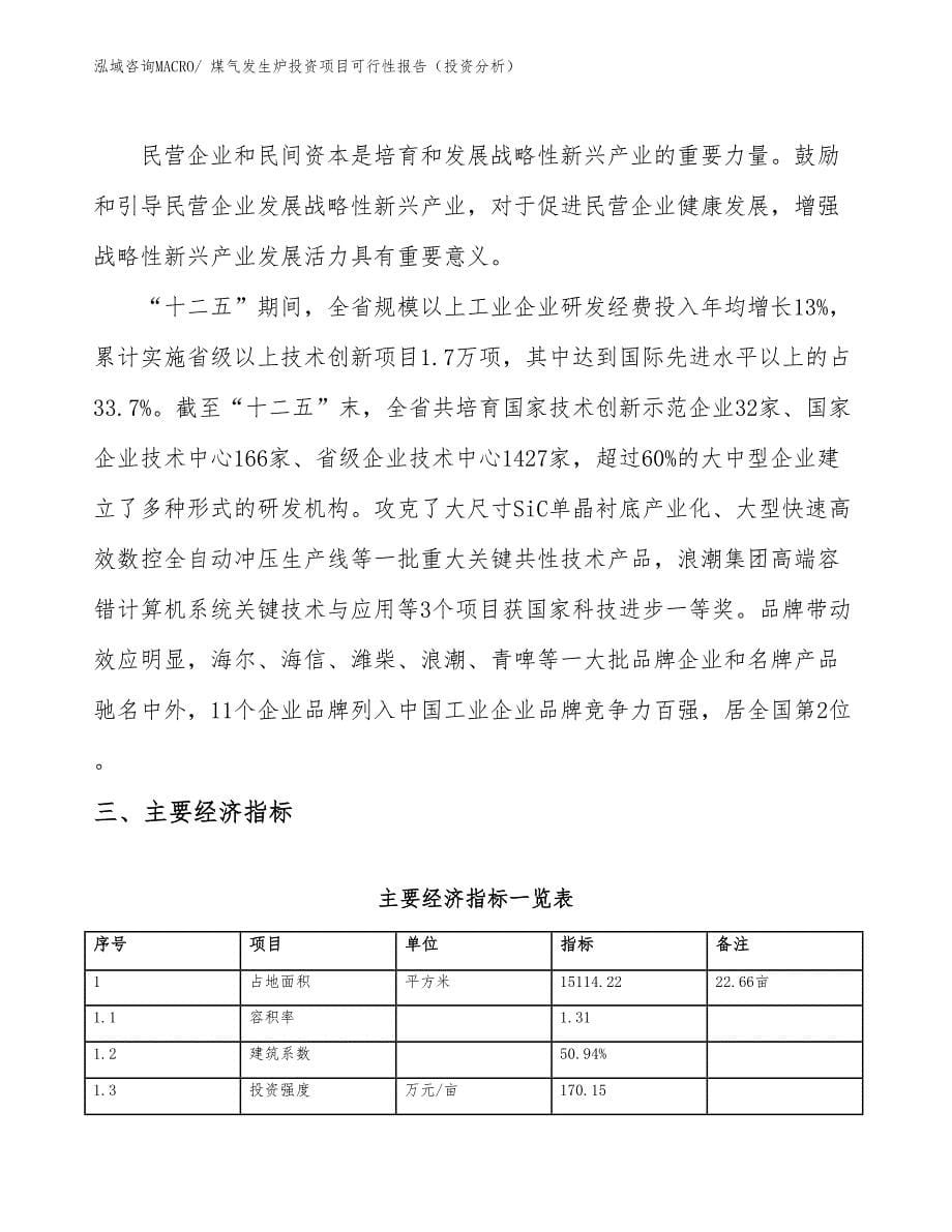 煤气发生炉投资项目可行性报告（投资分析）_第5页