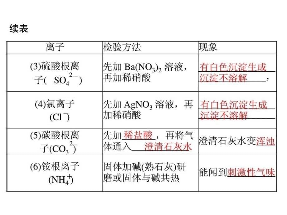 2013年广东省中考化学复习课件 专题一 物质的检验、鉴_第5页