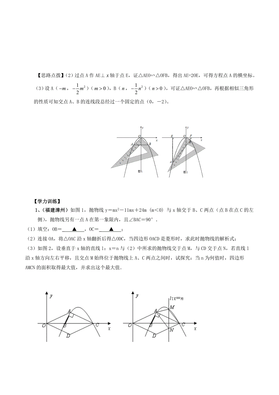 2011年全国各地中考试题压轴题精选讲座八：探究操作性问题.doc_第3页