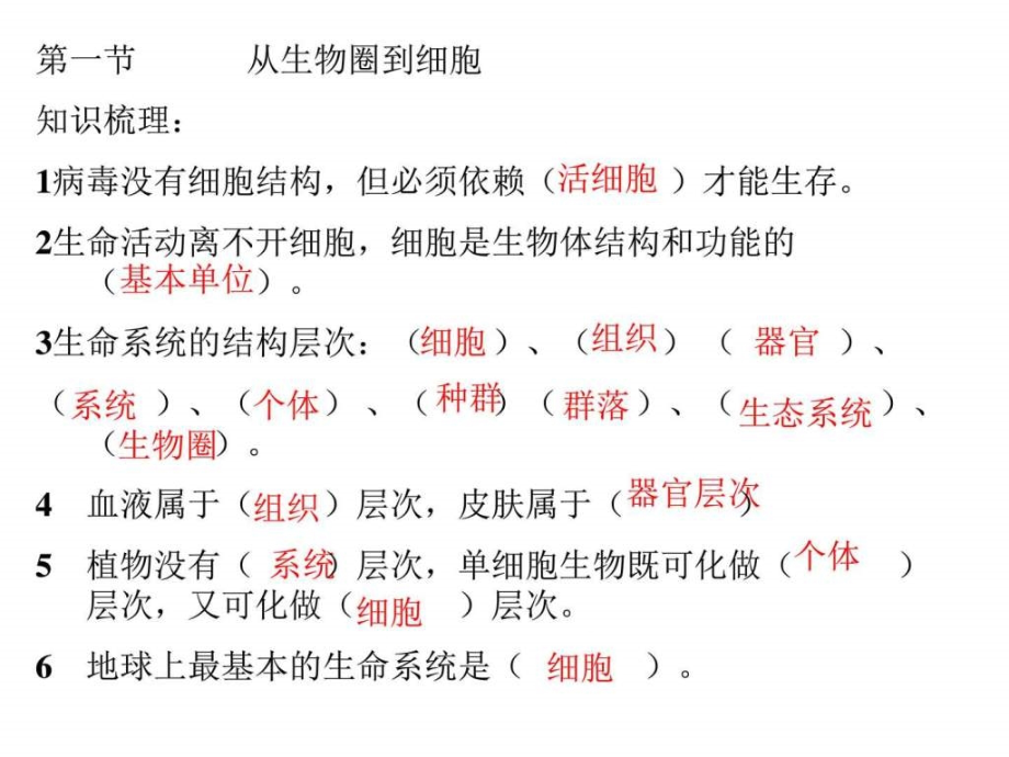 高一生物必修1期末全册复习-1_第2页