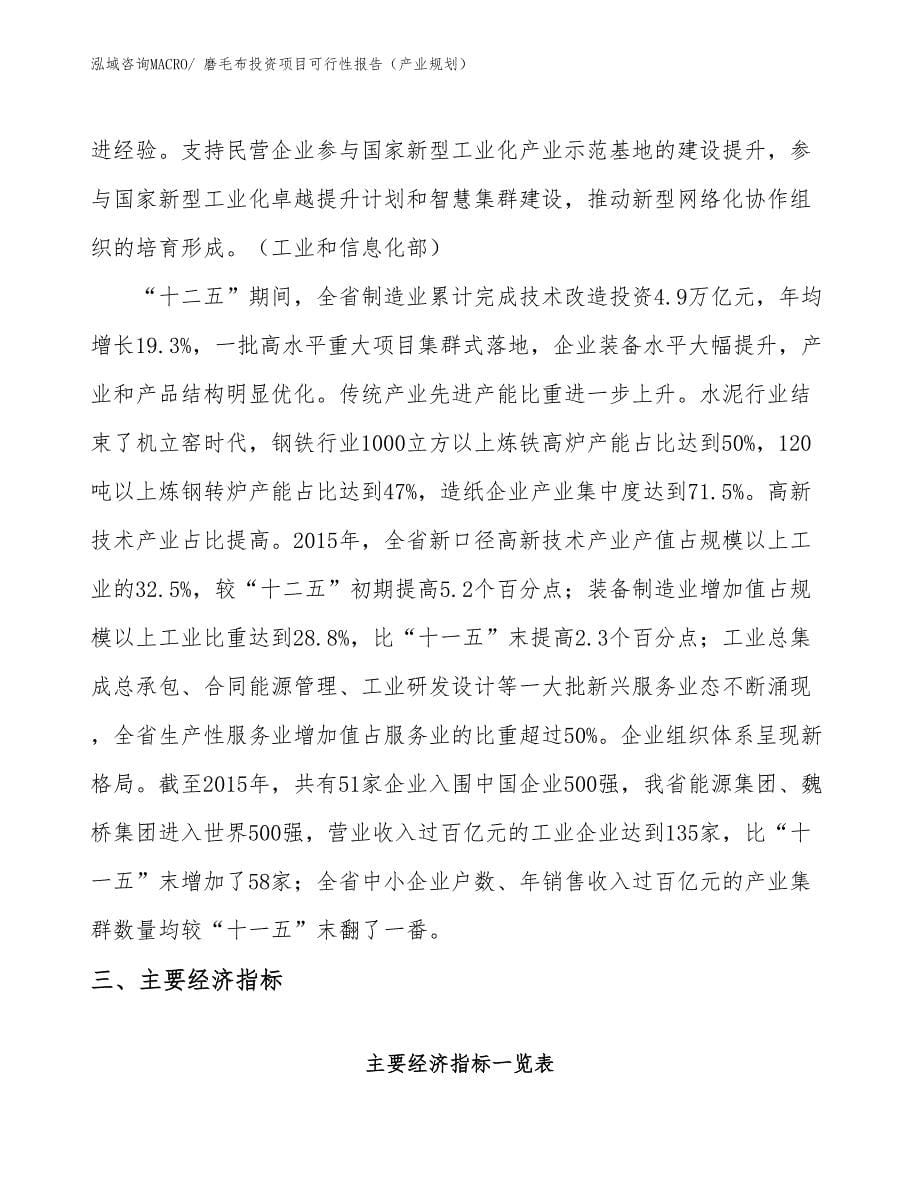 磨毛布投资项目可行性报告（产业规划）_第5页