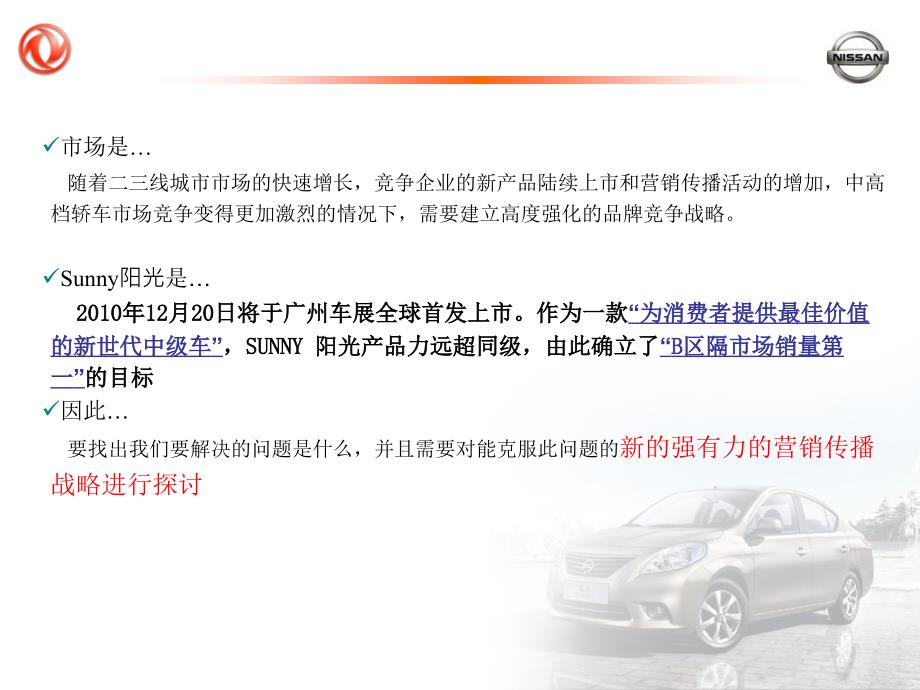 【8A文】SUNNY阳光新车上市整合营销_第3页