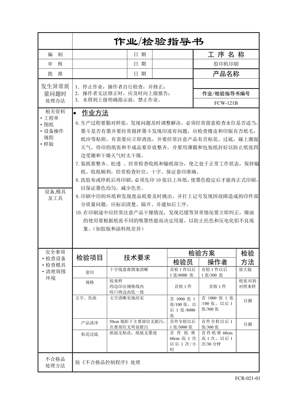 印刷过程作检验作业指导书_第2页