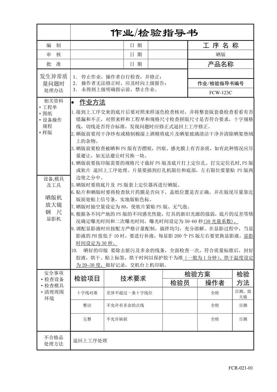 印刷过程作检验作业指导书_第5页