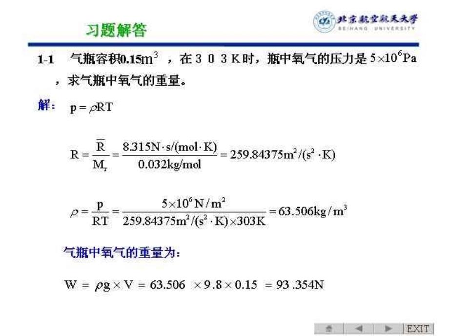 [工学]北航空气动力学习题答案-不完全版_第1页