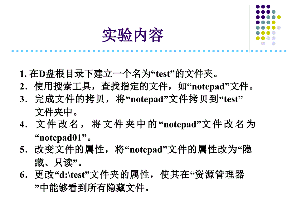 实验4 windows xp文件管理操作_第2页