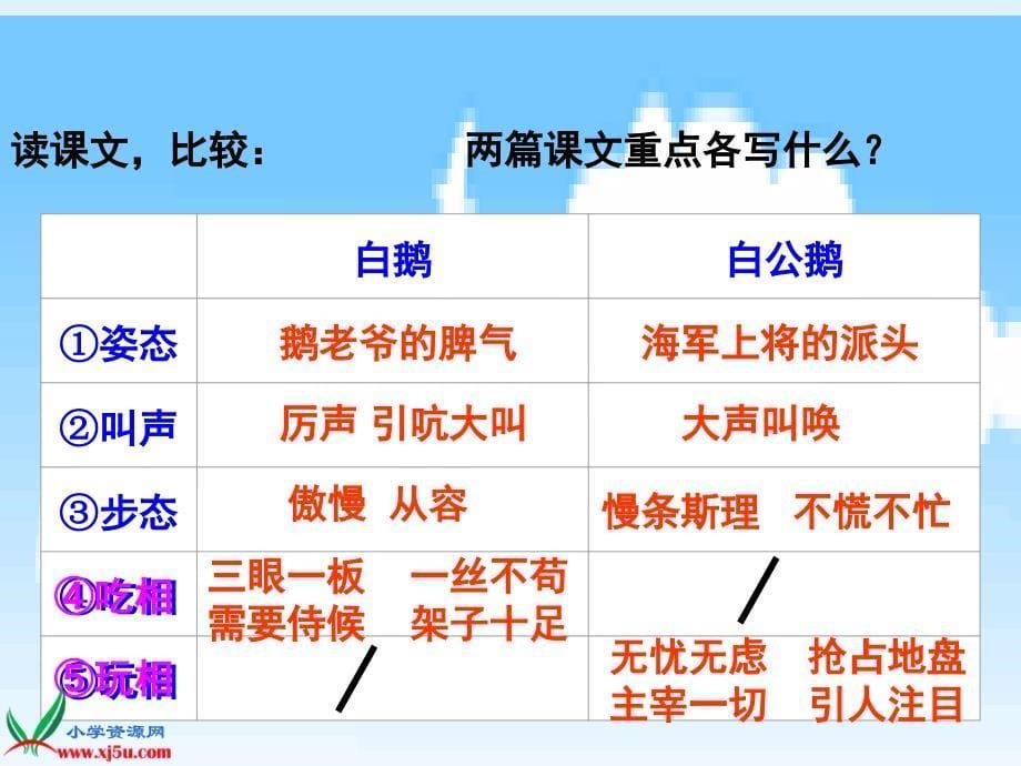 人教新课标)四年级语文上册ppt课件14白公鹅_第5页