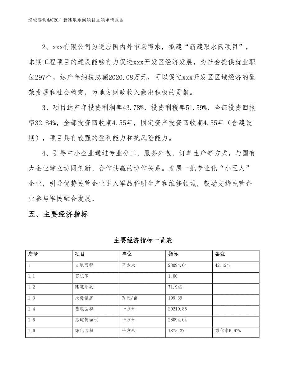 新建取水阀项目立项申请报告_第5页