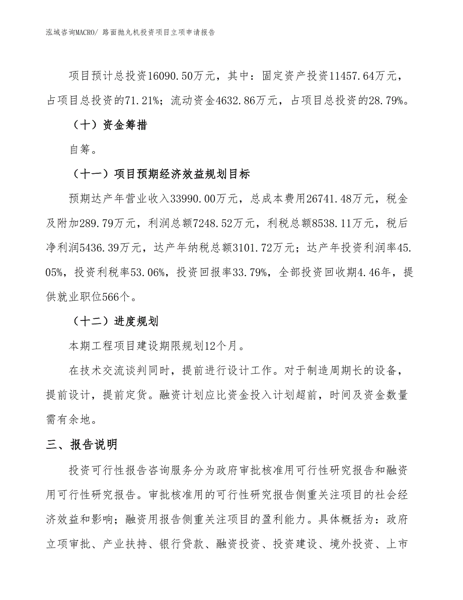 路面抛丸机投资项目立项申请报告_第4页