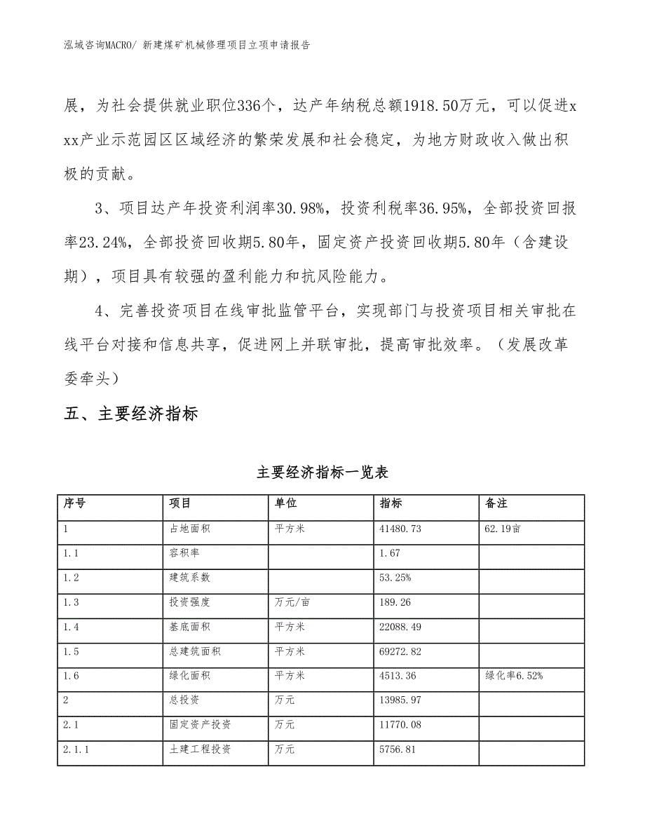 新建煤矿机械修理项目立项申请报告 (1)_第5页