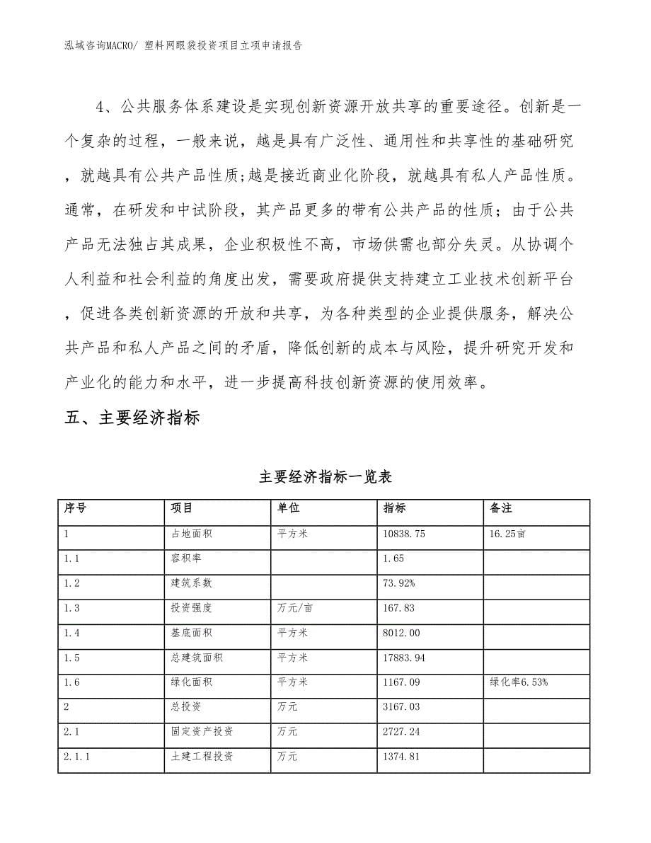 塑料网眼袋投资项目立项申请报告_第5页