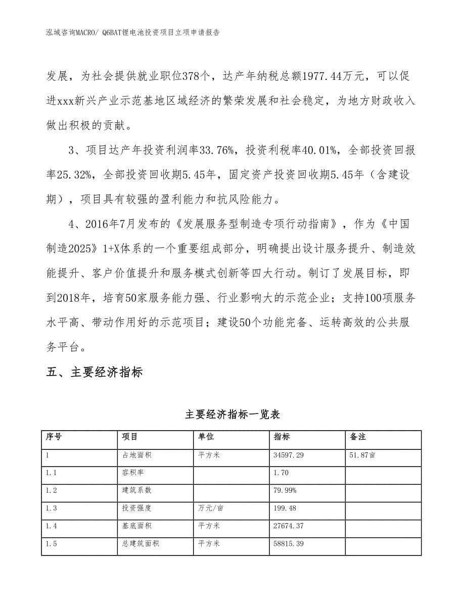 Q6BAT锂电池投资项目立项申请报告_第5页