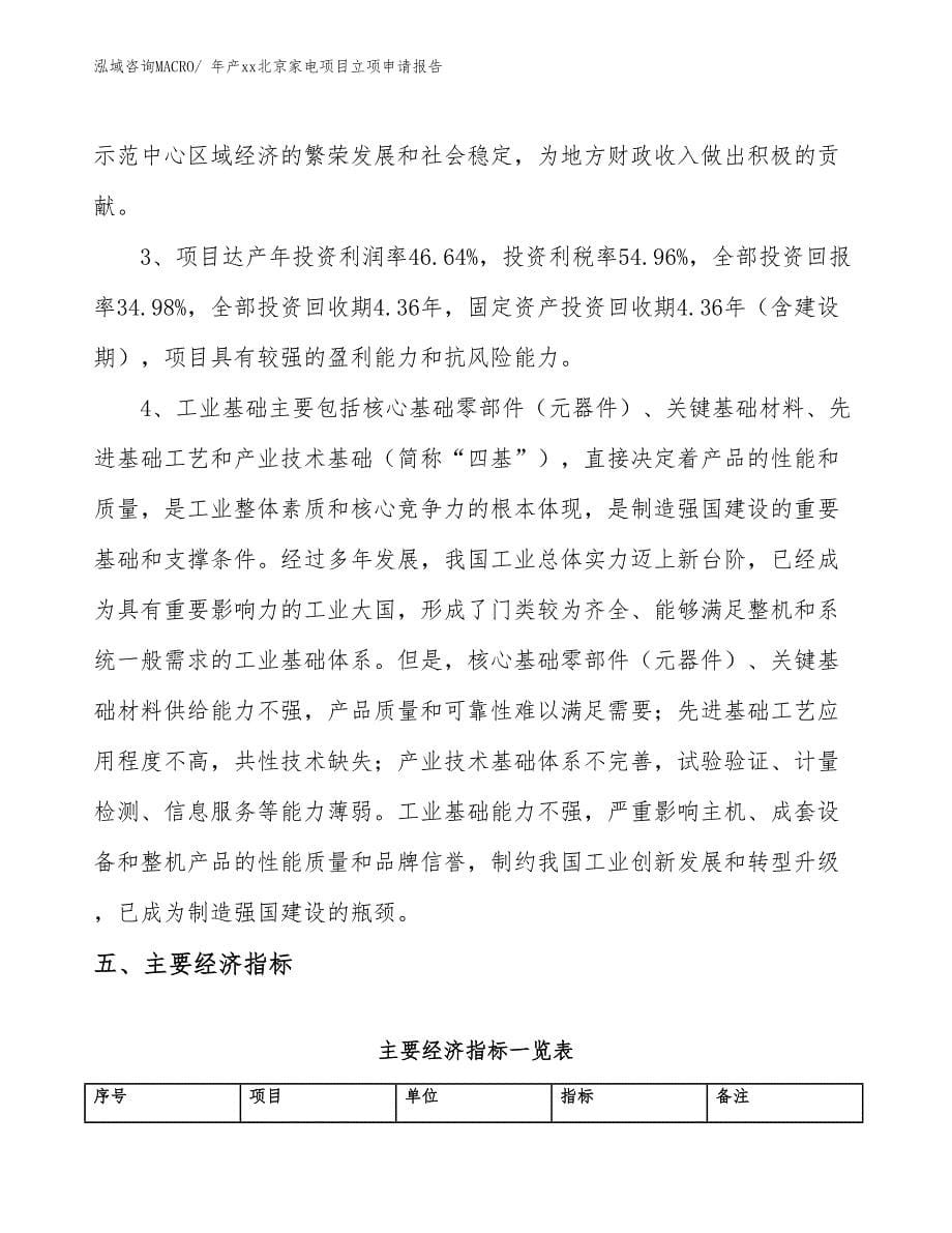 年产xx北京家电项目立项申请报告_第5页