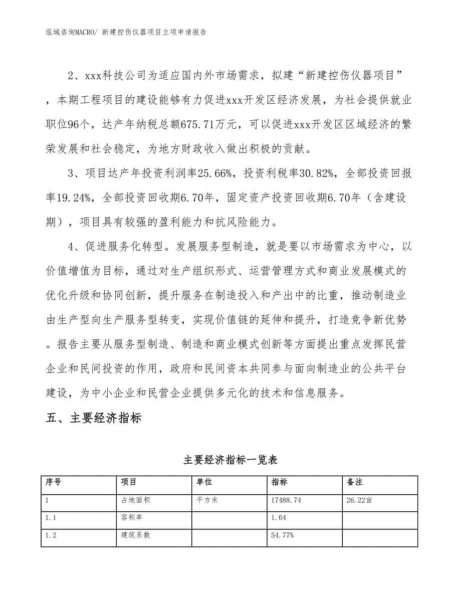 新建控伤仪器项目立项申请报告_第5页