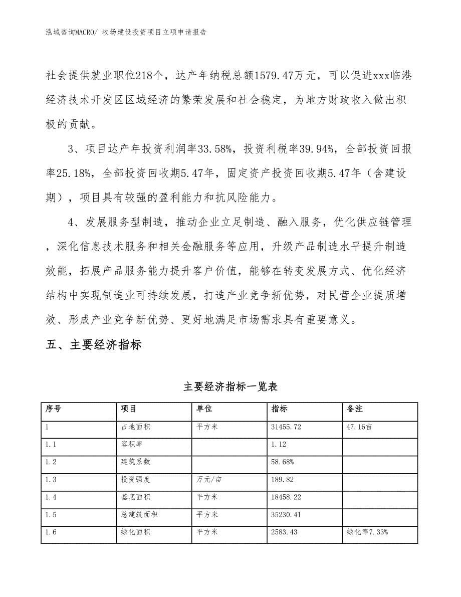 牧场建设投资项目立项申请报告_第5页