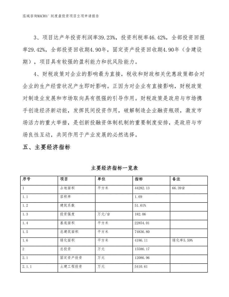 刻度盘投资项目立项申请报告_第5页