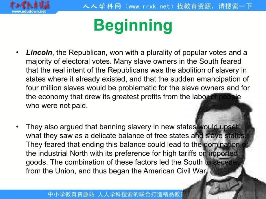 外研版选修十module 3《slavery and the american civil war》ppt课件_第5页