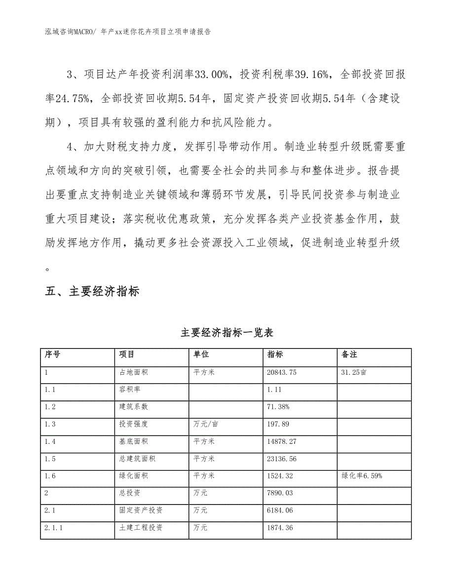 年产xx迷你花卉项目立项申请报告_第5页