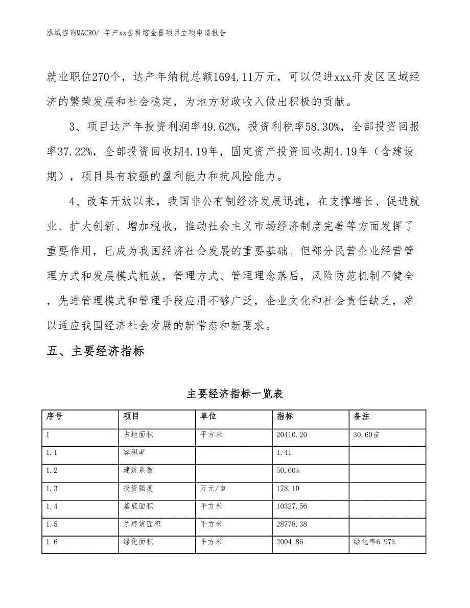 年产xx齿科熔金器项目立项申请报告_第5页