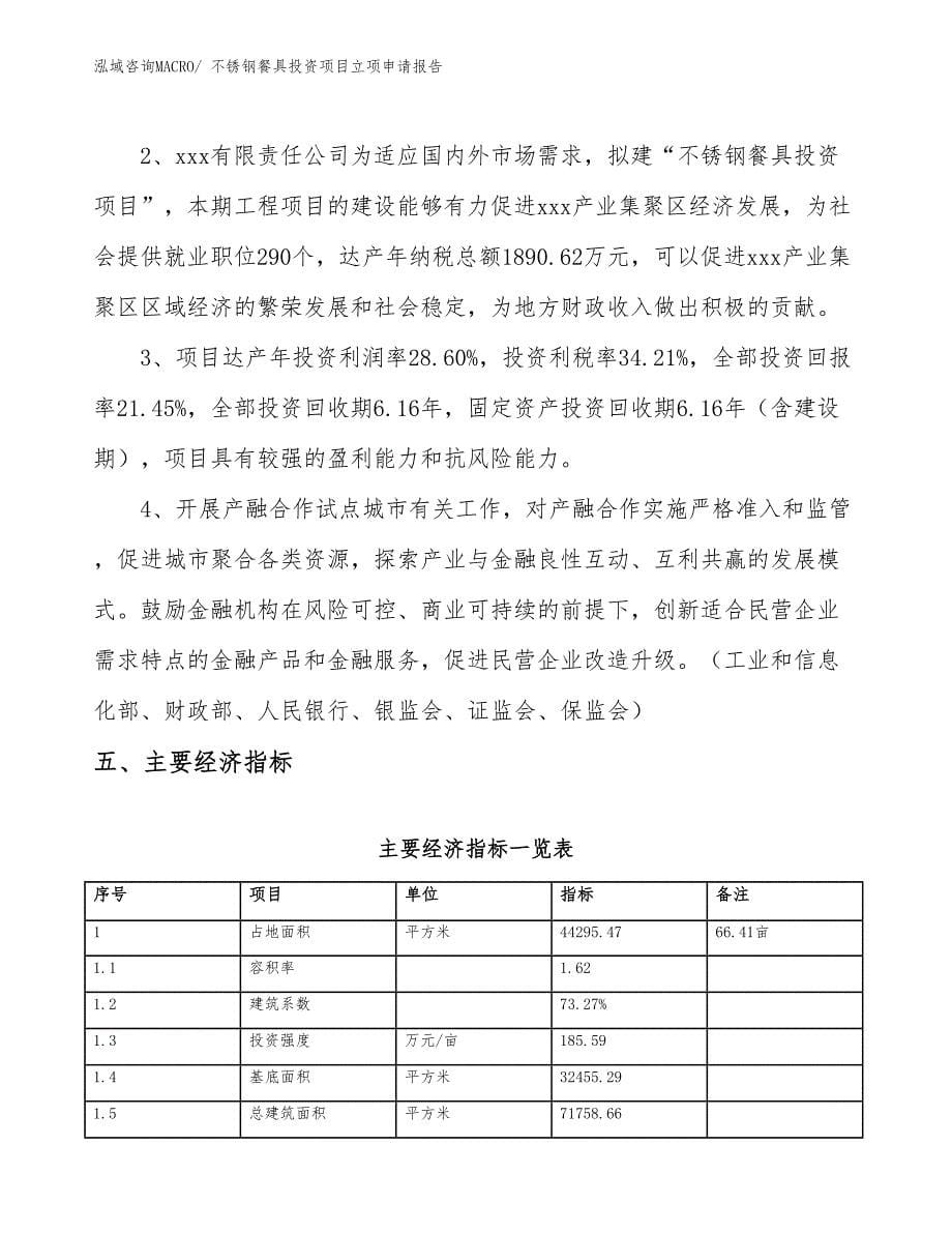 不锈钢餐具投资项目立项申请报告_第5页